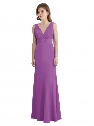 Dahlia V-Neck Sleeveless Low Back A-Line Bridesmaid Dress Townsville