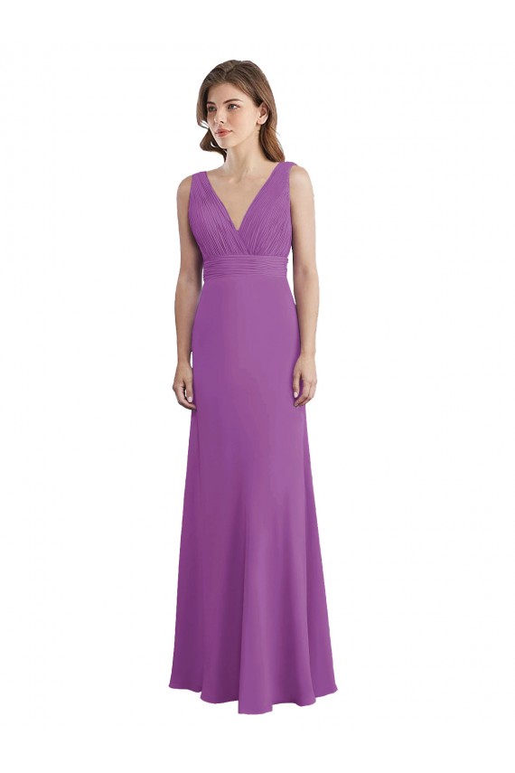 Dahlia V-Neck Sleeveless Low Back A-Line Bridesmaid Dress Townsville