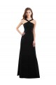 Black Halter Neck Sleeveless Open Back A-Line Bridesmaid Dress Townsville