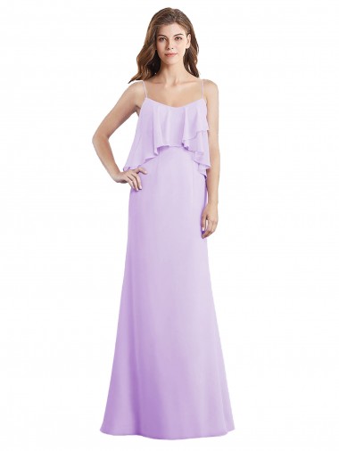 Lilac Scoop Neck Sleeveless Low Back A-Line Bridesmaid Dress / Evening Dress Townsville
