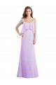 Lilac Scoop Neck Sleeveless Low Back A-Line Bridesmaid Dress / Evening Dress Townsville