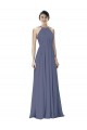 Silver Stone Halter Neck Sleeveless Open Back A-Line Formal Dress / Bridesmaid Dress Townsville