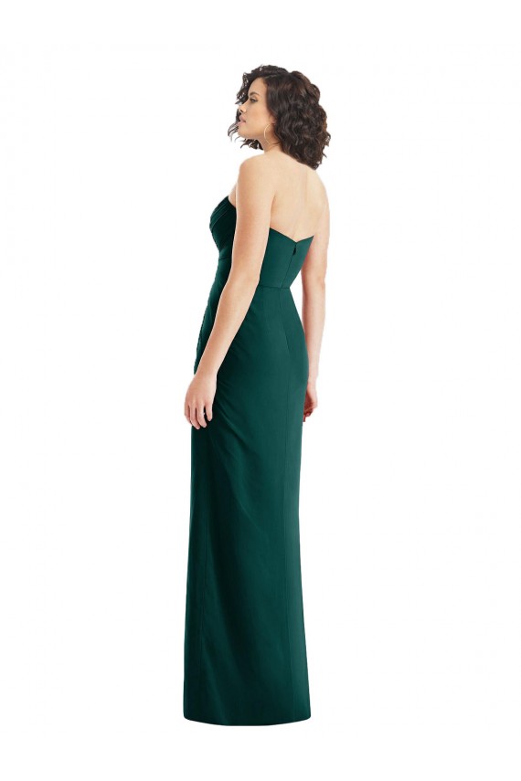 Ever Green Strapless Sleeveless Low Back A-Line Bridesmaid Dress Townsville