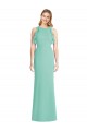 Jade Jewel Neck Sleeveless Open Back Mermaid Bridesmaid Dress Townsville