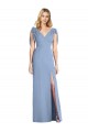 Dusty Blue V-Neck Sleeveless V-Back Mermaid Bridesmaid Dress Townsville