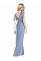 Dusty Blue V-Neck Sleeveless V-Back Mermaid Bridesmaid Dress Townsville