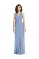 Dusty Blue V-Neck Sleeveless Open Back Trumpet Formal Evening Gown / Bridesmaid Dress Townsville