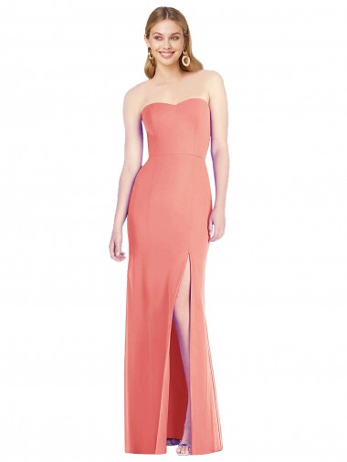 Desert Rose Strapless Sleeveless Trumpet Bridesmaid Dress Townsville