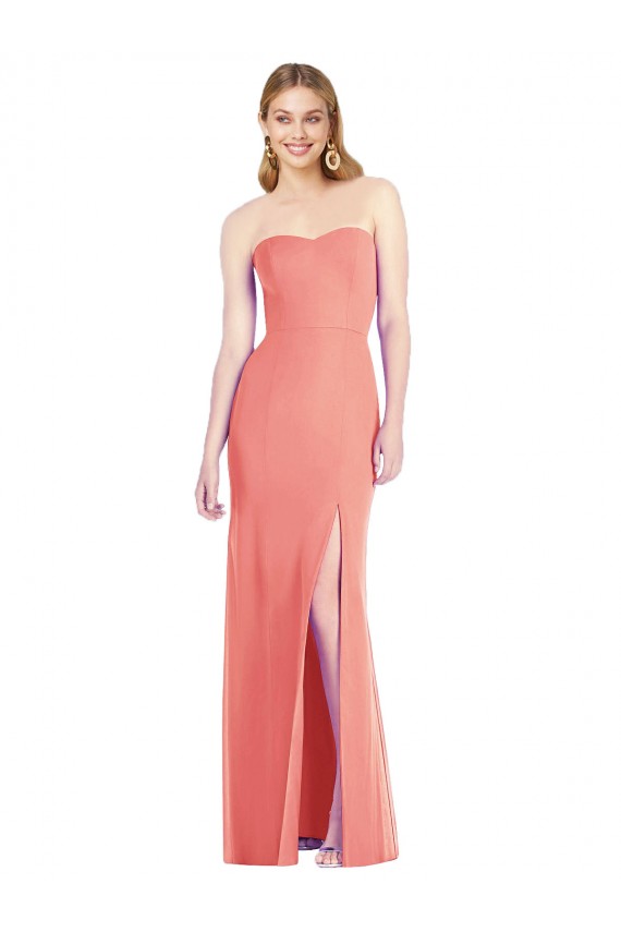 Desert Rose Strapless Sleeveless Trumpet Bridesmaid Dress Townsville