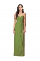 Olive Green Strapless Sleeveless Trumpet Bridesmaid Dress Townsville