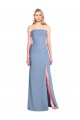 Dusty Blue Strapless Sleeveless Trumpet Bridesmaid Dress Townsville