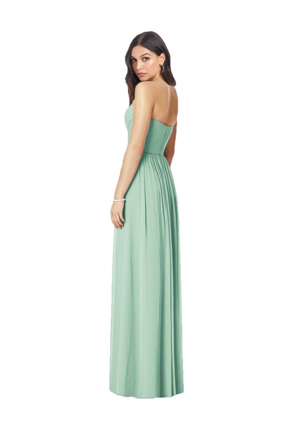 Mint Green Strapless Sleeveless Trumpet Bridesmaid Dress Townsville