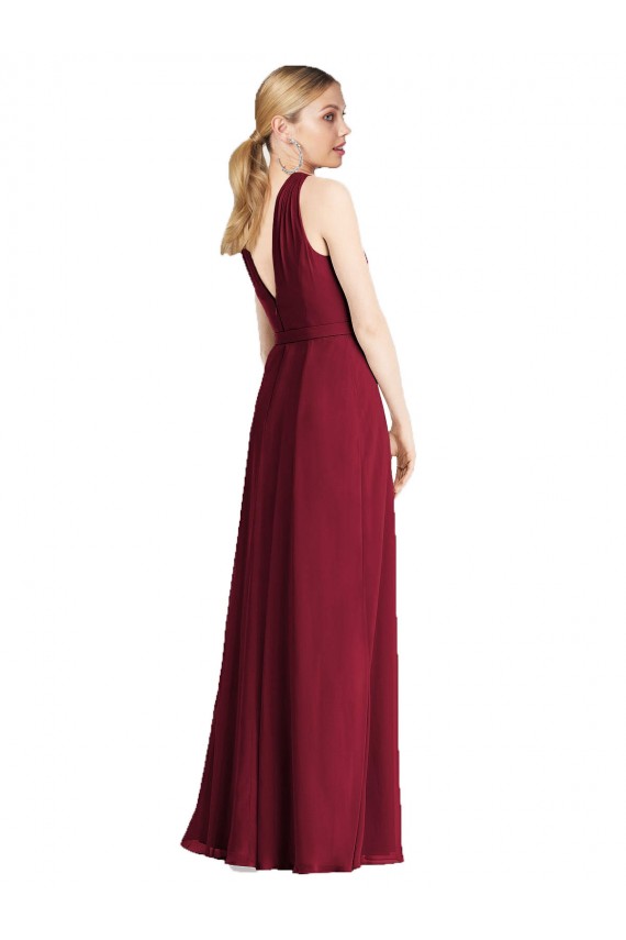 Royal Blue Halter Neck Sleeveless V-Back A-Line Bridesmaid Dress Townsville