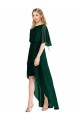 Ever Green Round Neck Flutter Sleeves Tie Back A-Line High Low Bridesmaid Dress Townsville