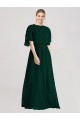 Ever Green Round Neck Flutter Sleeves Tie Back A-Line Bridesmaid Dress Townsville