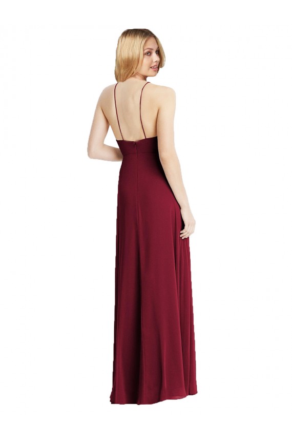 Dark Green High Neck Sleeveless A-Line Semi Formal Evening Dress / Bridesmaid Dress Townsville