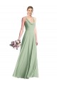 Sage Cowl Neck Sleeveless Open Back A-Line Bridesmaid Dress / Evening Dress Townsville