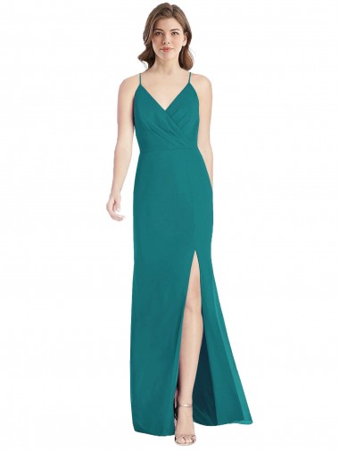 Hunter V-Neck Sleeveless Open Back Mermaid Bridesmaid Dress Townsville