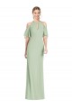 Sage Halter Neck Cold Shoulder Mermaid Semi Formal Evening Dress / Bridesmaid Dress Townsville