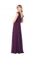 Grape V-Neck Cap Sleeves A-Line Formal Dress / Bridesmaid Dress Townsville