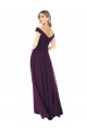 Grape Off the Shoulder Sleeveless A-Line Bridal Party Dress Townsville