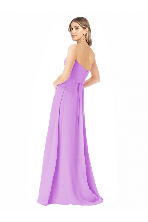 Violet Strapless Sleeveless A-Line Bridesmaid Dress Townsville