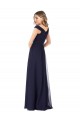 Dark Navy Off the Shoulder Sleeveless A-Line Evening Dress / Bridesmaid Dress Townsville