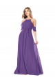 Plum Purple High Neck Cold Shoulder A-Line Bridesmaid Dress Townsville