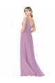 Dark Lavender V-Neck Sleeveless A-Line Bridal Party Dress Townsville