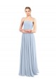 Light Sky Blue Square Neck Sleeveless Low Back A-Line Bridesmaid Dress Townsville