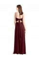 Burgundy Gold Scoop Neck Sleeveless A-Line Bridesmaid Dress / Evening Dress Townsville