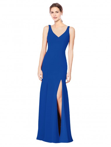 Royal Blue Sweetheart Sleeveless Low Back Sheath Bridesmaid Dress / Evening Dress Townsville