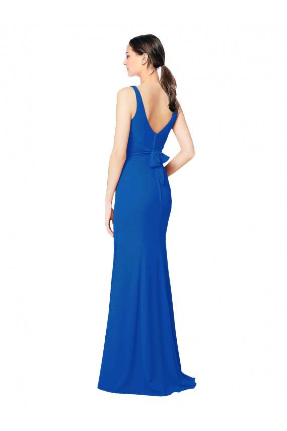 Royal Blue Sweetheart Sleeveless Low Back Sheath Bridesmaid Dress / Evening Dress Townsville