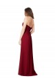Burgundy Sweetheart Sleeveless Open Back A-Line Bridesmaid Dress Townsville