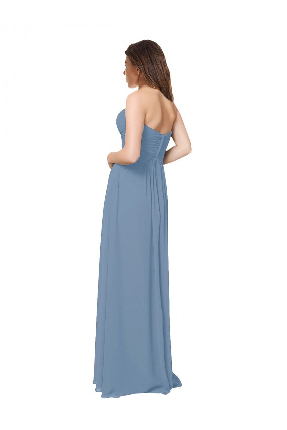 Dusty Blue Sweetheart Sleeveless Low Back A-Line Bridesmaid Dress / Evening Gowns Townsville