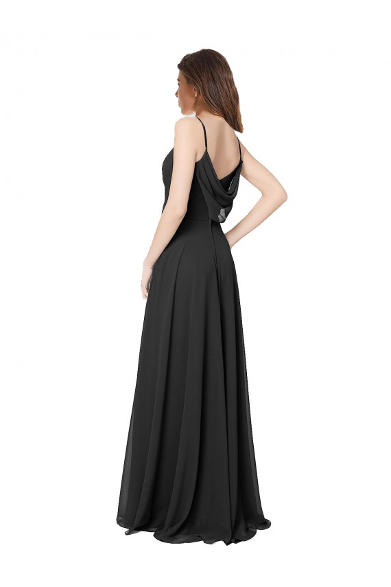 Black Sweetheart Sleeveless Open Back A-Line Formal Dress / Bridesmaid Dress Townsville