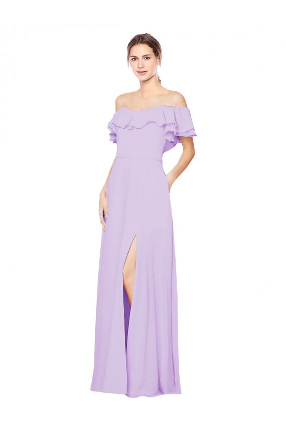 Lilac Strapless Sleeveless Low Back A-Line Bridesmaid Dress Townsville