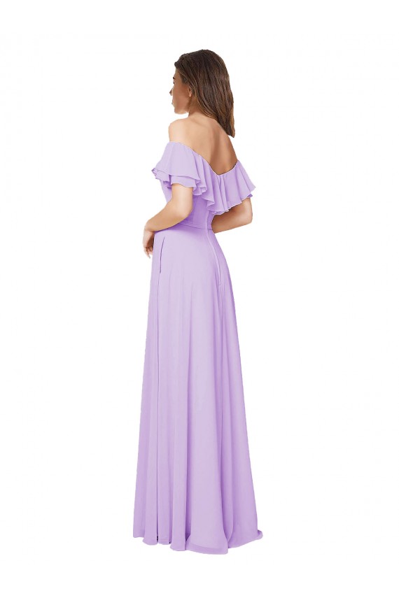 Lilac Strapless Sleeveless Low Back A-Line Bridesmaid Dress Townsville