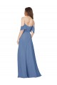 Windsor Blue Strapless Flutter Sleeves Open Back A-Line Bridesmaid Dress Townsville