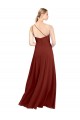 Burgundy One Shoulder Sleeveless A-Line Formal Dress / Bridesmaid Dress Townsville