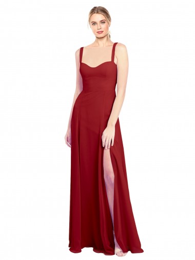Red Sweetheart Sleeveless A-Line Bridesmaid Dress Townsville