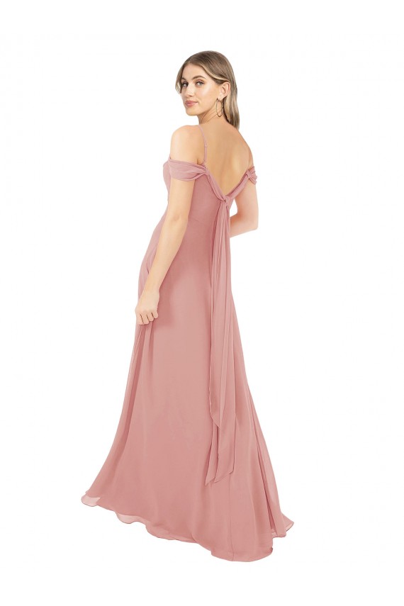 Bliss Pink Scoop Neck Sleeveless A-Line Bridal Party Dress Townsville
