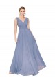 Dusty Blue High Neck Sleeveless V-Back A-Line Formal Evening Gown / Prom Dress / Bridesmaid Dress Townsville