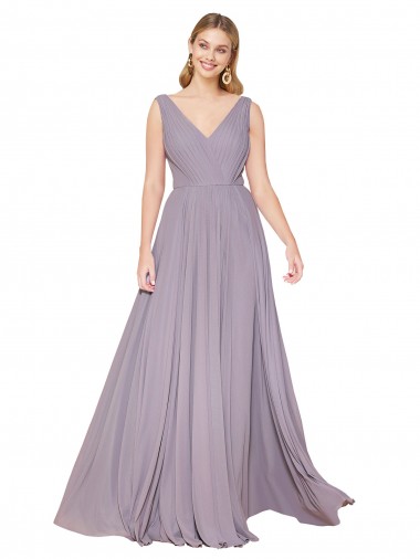 Dusty Rose High Neck Sleeveless V-Back A-Line Formal Evening Gown / Prom Dress / Bridesmaid Dress Townsville