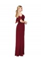 Burgundy High Neck Cold Shoulder V-Back Trumpet Formal Evening Gown / Prom Dress / Bridesmaid Dress Townsville
