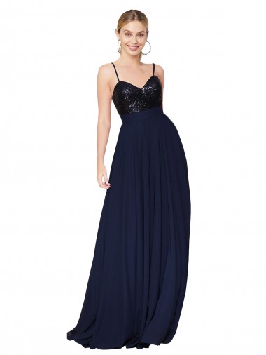 Dark Navy High Neck Sleeveless A-Line Semi Formal Evening Dress / Prom Dress / Bridesmaid Dress Townsville