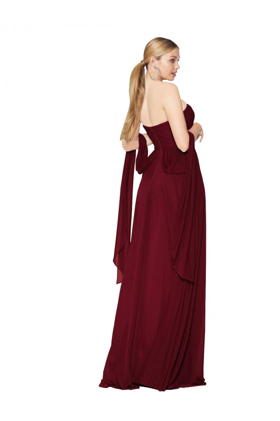 Burgundy Strapless Sleeveless A-Line Formal Evening Gown / Prom Dress / Bridesmaid Dress Townsville