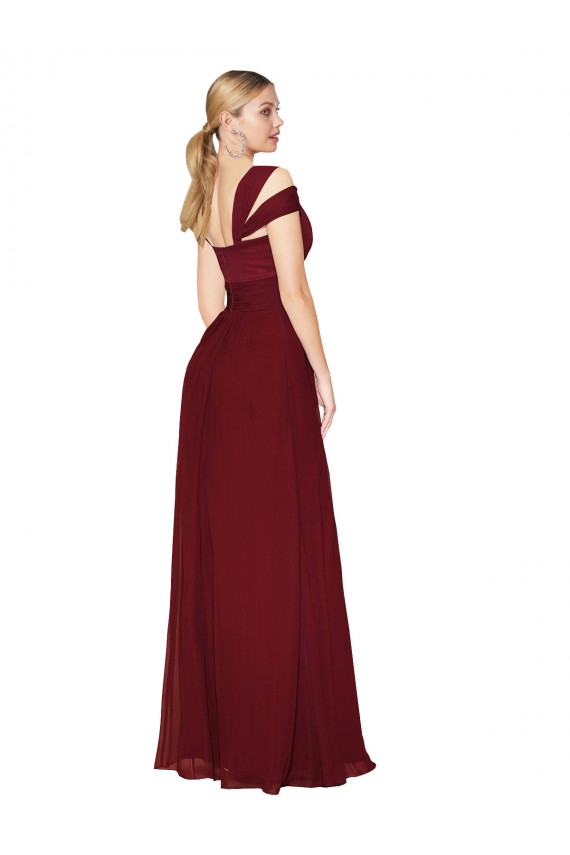Burgundy High Neck Sleeveless A-Line Formal Evening Gown / Prom Dress / Bridesmaid Dress Townsville