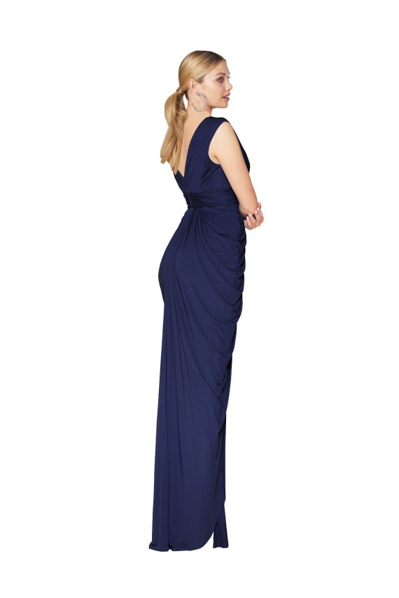 Dark Navy High Neck Sleeveless V-Back Mermaid Formal Evening Gown / Prom Dress / Bridesmaid Dress Townsville