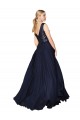 Dark Navy High Neck Sleeveless V-Back A-Line Semi Formal Evening Gown / Prom Dress / Bridesmaid Dress Townsville
